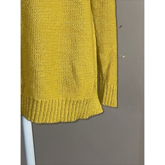Joules Knitwear Gold Sweater Raglan Sleeve Boxy Side Slits Rill Collar Sz 14 - Picture 3 of 8